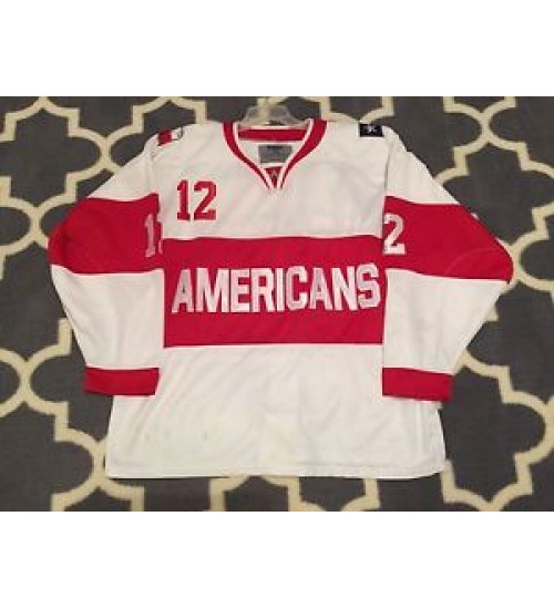 Custom ECHL 2012 14 Allen Americans Home Hockey Jersey White